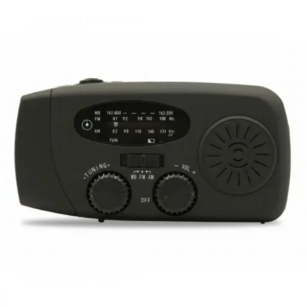 Radio de Emergencia con Manivela y Linterna