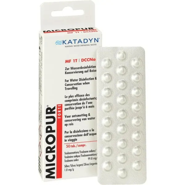 Pastillas Potabilizadoras de Agua Katadyn Micropur Forte 1T 50