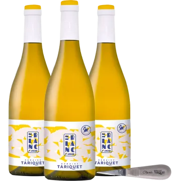 Pack 3 Botellas Saint-Amand Le Blanc 2025 - Domaine Tariquet + 1 Couteau à Huitre Coquille Recyclée Tariquet De Regalo