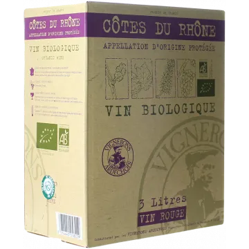 BIB 3L - Côtes du Rhône Bio - Vignerons Ardéchois
