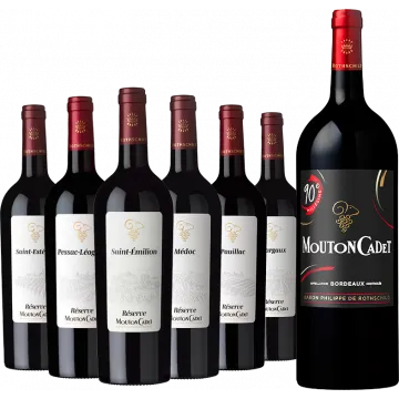 Pack 6 Botellas Réserve Mouton Cadet - Baron Philippe de Rothschild + 1 Magnum Mouton Cadet 2023 De Regalo