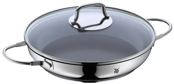 Sartén de Servir de 26 cm con Tapa, Base TransTherm, Apta para Inducción WMF