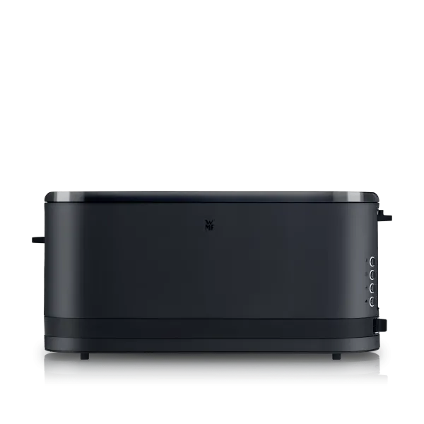 KITCHENminis Tostadora De Ranura Larga, Deep Black, 2 Rebanadas, 900 W