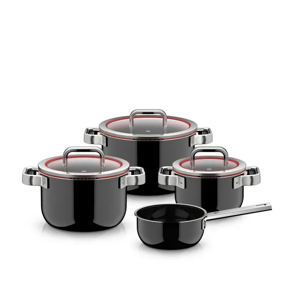 Fusiontec Function Pro, Set De Cocina De 4 Piezas, Negro