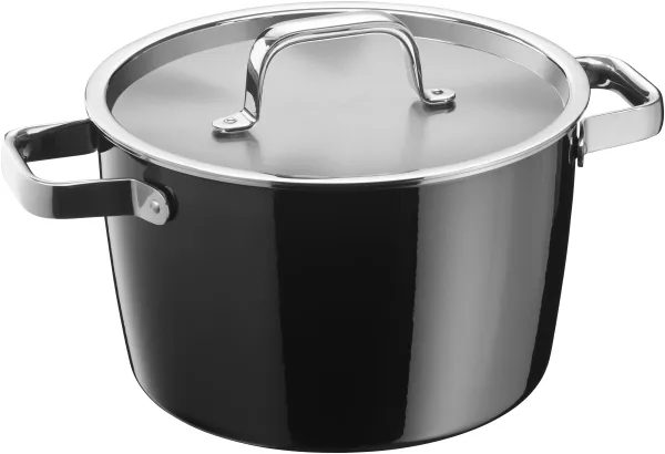 Olla alta de 22 cm Fusiontec Aromatic negro WMF