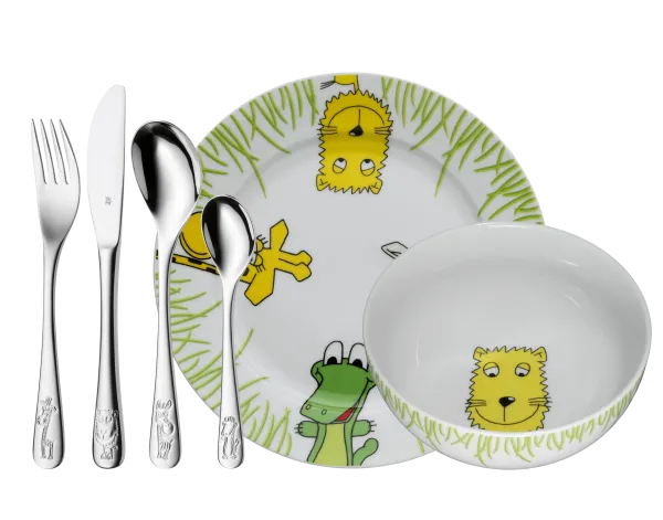 Juego de cubertería y vajilla infantil Safari, 6 piezas WMF