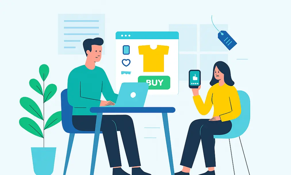 Un comercio local mostrando sus productos